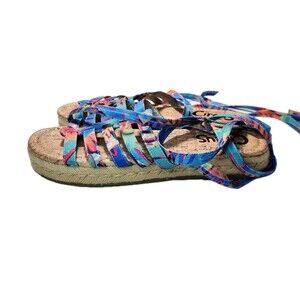 Circus Sam Edelman NWT Tropical Ankle Wrap Sandals Sz 8 Espadrille Style